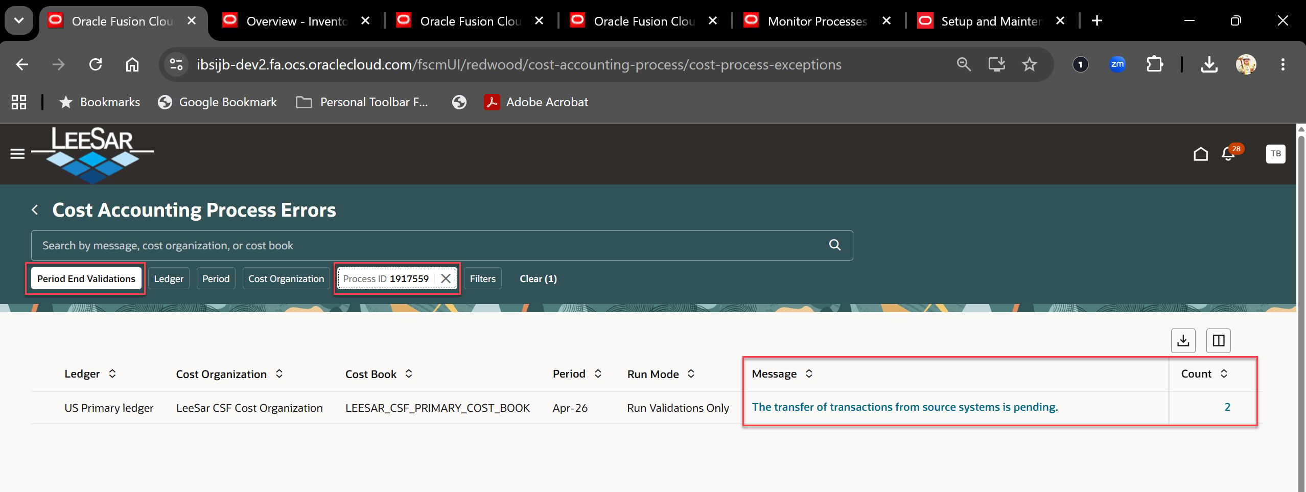Period Close Validation fails on Import Revenue Lines — Cloud Customer ...